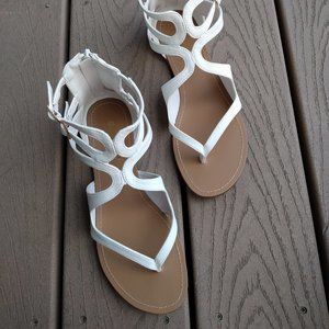 ShoeDazzle Nova White Sandals